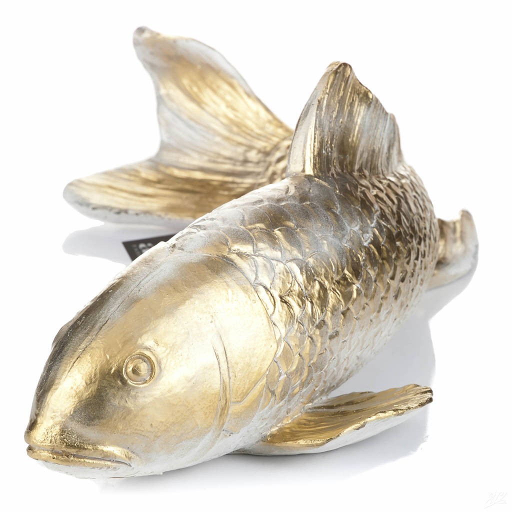 Karp Koi gold - figura dekoracyjna - obrazek 3
