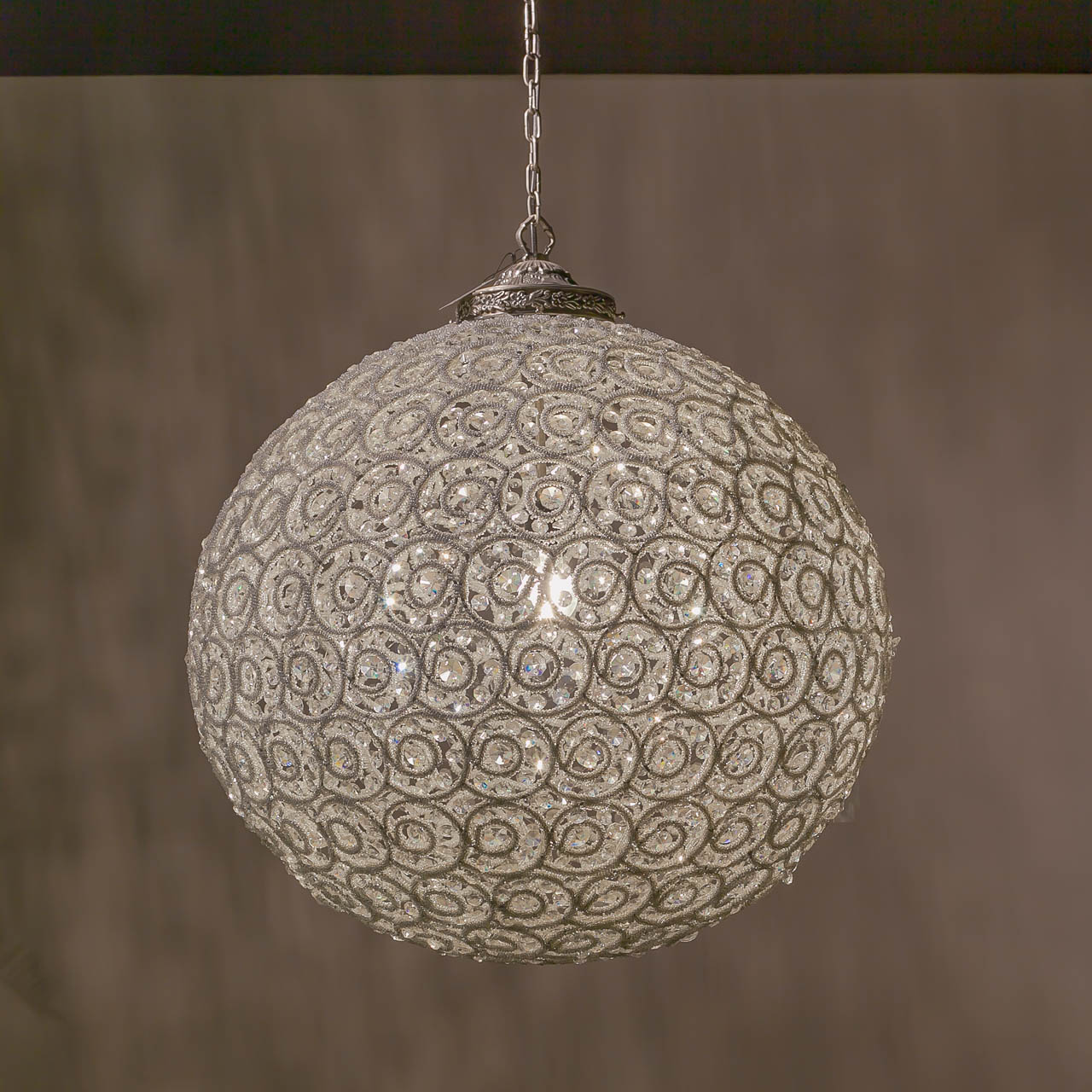 Lampa kula SAILOR metal/szkło/kryształ