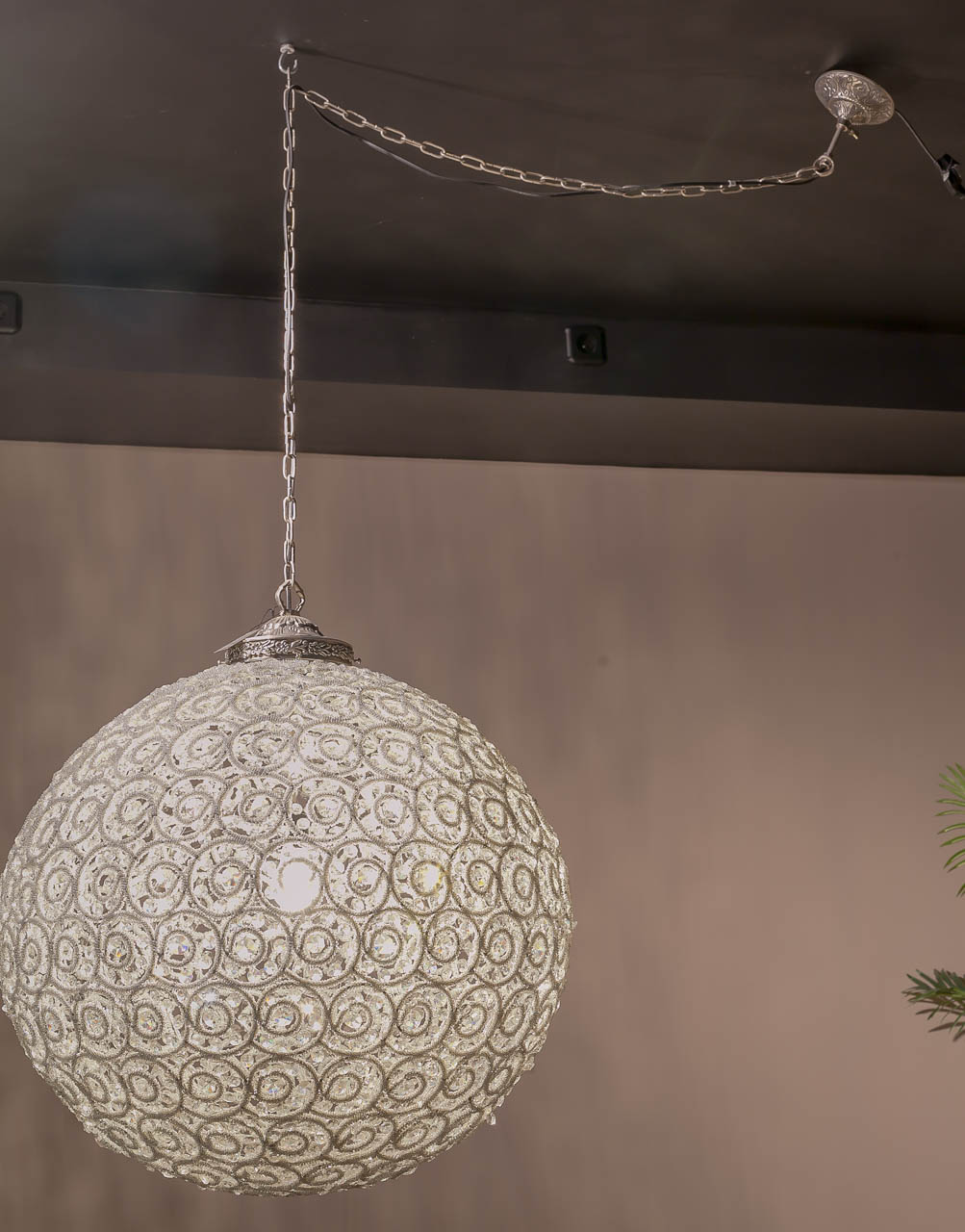 Lampa kula SAILOR metal/szkło/kryształ - obrazek 3